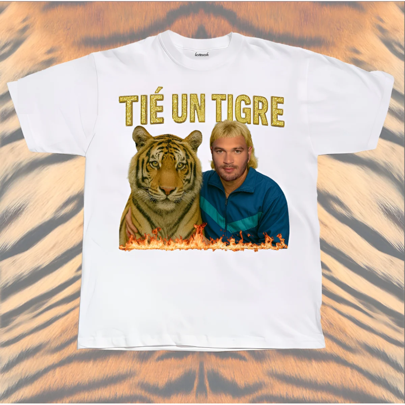 T-shirt graphique « Tié un Tigre »